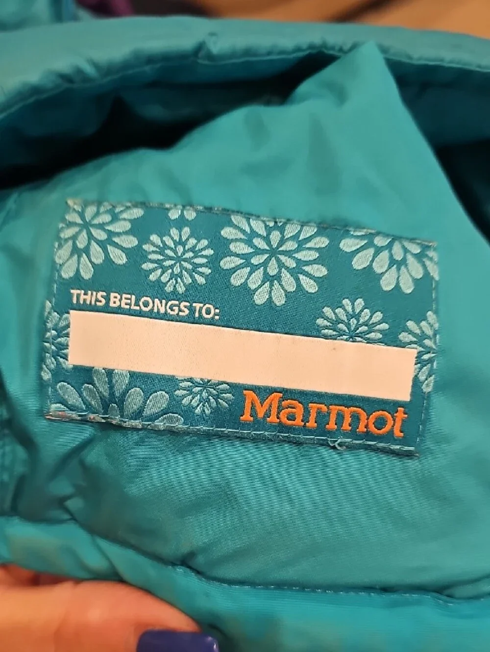 Marmot Bright Teal Blue Packable Puffer Jacket